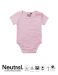 Babybody med korte ermer light pink