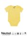 Babybody med korte ermer dusty yellow