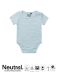 Babybody med korte ermer light blue