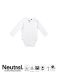 Babybody med lange ermer white