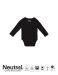 Babybody med lange ermer black