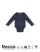 Babybody med lange ermer navy