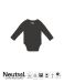Babybody med lange ermer charcoal