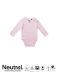 Babybody med lange ermer light pink