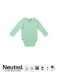 Babybody med lange ermer dusty mint