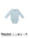 Babybody med lange ermer light blue