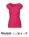 Dame T-skjorte med rund hals pink