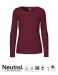 Dame T-skjorte med lange ermer bordeaux