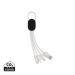 4-in-1 kabel med karabinkrok hvit