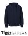 Unisex Tiger Cotton Hoodie w. Zip navy