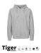 Unisex Tiger Cotton Hoodie w. Zip sport grey
