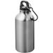 Oregon 400 ml RCS sertifisert resirkulert aluminiumsflaske med karabinkrok Sølv