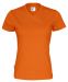 T-Shirt V-Neck Lady Orange