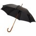 Kyle 23" automatisk paraply med treskaft og -håndtak Solid svart