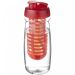 H2O Active® Pulse 600 ml sportsflaske og infuser med flipp lokk Transparent Transparent