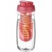 H2O Active® Pulse 600 ml sportsflaske og infuser med flipp lokk Transparent Transparent