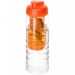 H2O Active® Treble 750 ml flaske med flipp lokk og infuser Transparent