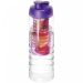 H2O Active® Treble 750 ml flaske med flipp lokk og infuser Transparent Transparent