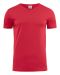 Heavy V-neck T-shirt Red