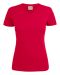 Heavy V-neck T-shirt ladies Red Red
