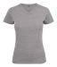 Heavy V-neck T-shirt ladies Grey Melange Grey Melange
