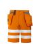 6503 Shorts EN ISO 20471 Kl 2/1 Orange/Grey