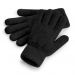 Cosy Ribbed Cuff Gloves Black Marl