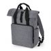 Recycled Twin Handle RollTop Laptop Backpack One Size Grey Marl