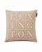 Logo Cotton Twill Pillow Cover Beige