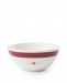 Earthenware Bowl Offwhite/Red