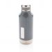 Lekkasjesikker vakuum flaske med logo plate grå