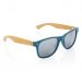 Hvetestrå og bambus solbriller blå