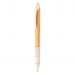 Bambus og hvetestrå penn hvit