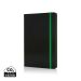 Deluxe A5 notatbok med fargede sider grønn, svart