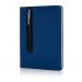 Basic A5 notatbok med hardcover og stylus penn marine