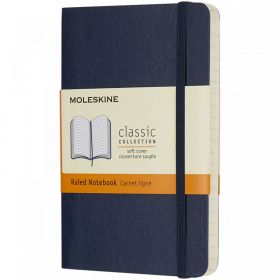 Moleskine Classic PK notatbok med mykt omslag – linjert Safirblå