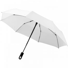 Trav 21.5" sammenleggbar automatisk åpne/lukke paraply Hvit