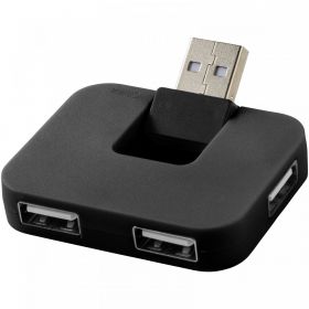 Gaia USB-hub med 4 porter Svart