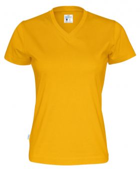 T-Shirt V-Neck Lady Yellow