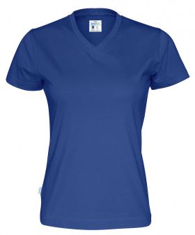T-Shirt V-Neck Lady Royal Blue