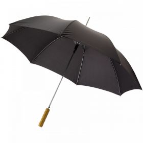 Lisa 23" automatisk paraply med trehåndtak Solid svart