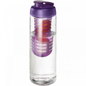 H2O Active® Vibe 850 ml flaske med flipp lokk og infuser Transparent