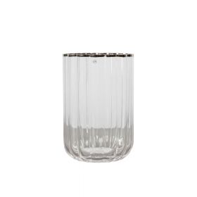 Vase Milano, Klar/sølv