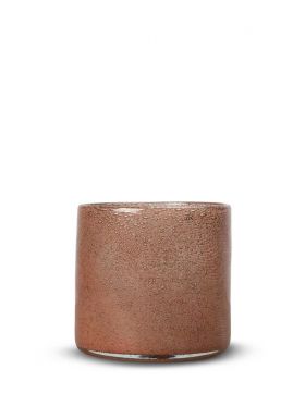 Vase/Lyslykt Calore Medium, rustrød.