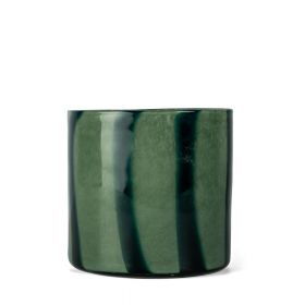 Vase/Lyslykt Calore M, blandet grønn