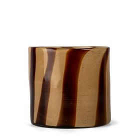 Vase/Lyslykt Calore M, brun/beige