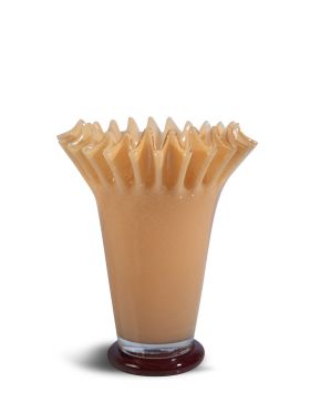 Vase Lori, gul/burgunder, medium