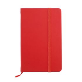 Notelux A6 notatbok linjerte ark rød