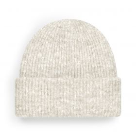 Cosy Ribbed Beanie Almond Marl