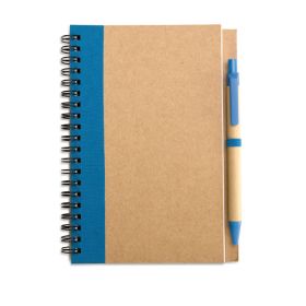Sonora plus resirkulert notatblokk med penn blå